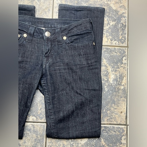 Vintage true religion made USA size 27 straight dark deep blue y2K jeans… - Picture 7 of 15